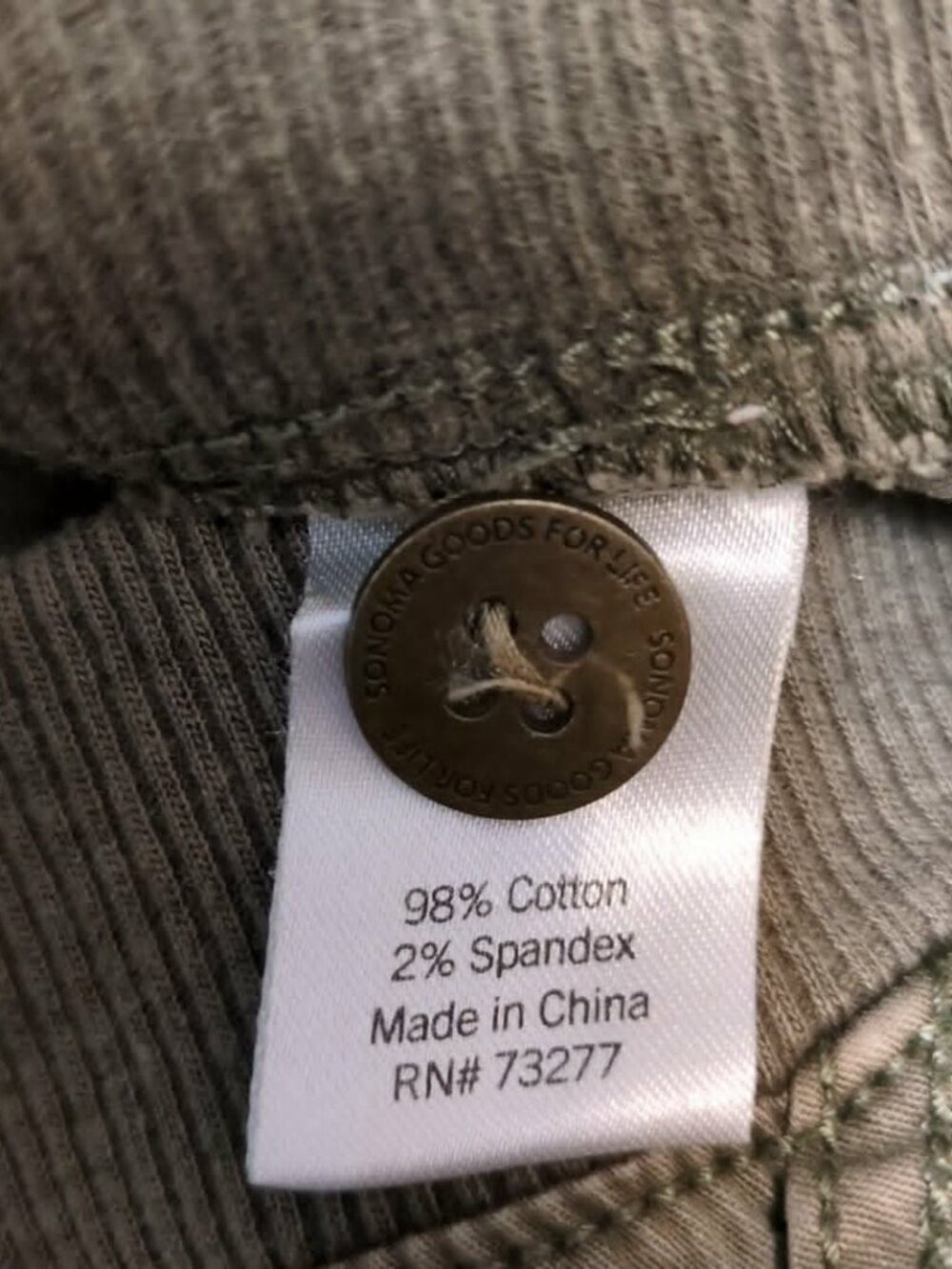 Sonoma Sz 16 Hiking Shorts Utility Cargo Army Olive Green Stretch Waist Woodsy - Picture 5 of 6